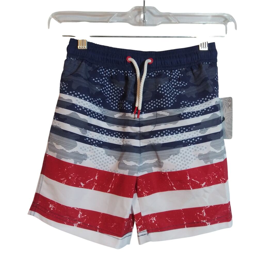 Tommy Bahama Boys Patriotic Swim Trunks Size Small